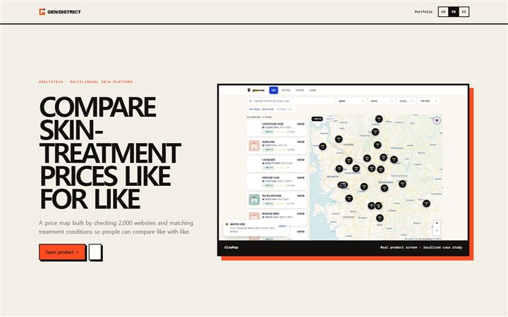 GlowMap skin treatment price comparison map
